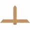 Ekena Millwork Eugene Smooth Timber Gable Bracket, Western Red Cedar, 48"W x 28"H x 1 1/2"D x 5 1/2"F, 14/12 Pitch GBW048X28X0206EUG00SWR - alternate 1